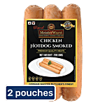 MeisterWurst Chicken Hotdog Sausage Smoked, Poultry Meat 85%, No Soya 2x200 g (Multipack)