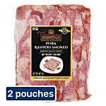 MeisterWurst Pork Rashers Smoked Sliced, Pork Meat 78% - No soya 2x200 g (Multipack)
