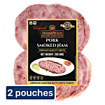 MeisterWurst Pork Smoked Ham Sliced, Pork Meat 82%, No Soya 2x200 g (Multipack)