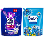 bb Combo Surf Excel Front Load Detergent,5L + Comfort Morning Fresh Fabric Conditioner,2L Combo (2 Items)