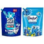 bb Combo Surf Excel Top Load Detergent, 5L + Comfort Morning Fresh Fabric Conditioner, 2L Combo (2 Items)