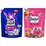 bb Combo Surf Excel Front Load Detergent, 5L + Comfort Lily Fresh Fabric Conditioner, 2L Combo (2 Items)