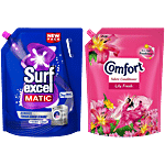 bb Combo Surf Excel Front Load Detergent, 3kg + Comfort Lily Fresh Fabric Conditioner, 2L Combo (2 Items)