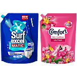 bb Combo Surf Excel Top Load Detergent, 3 L + Comfort Lily Fresh Fabric Conditioner, 2 L Combo (2 Items)