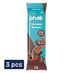 Phab Chocolate Brownie 21 g Protein Bar 3x65 g (Multipack)