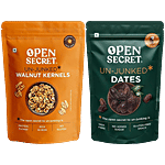 Open Secret Un-Junked Dates, 400 g + Un-Junked Walnut Kernels, 200 g Combo (2 Items)