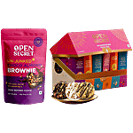 Open Secret Nutty Cookies Assorted Gift Box, 150 g + Un-Junked Choco Almond Brownie, 30 g Combo (2 Items)