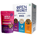 Open Secret Nutty Cookies - Assorted Box, 75 g + Un-Junked Choco Almond Brownie, 30 g Combo (2 Items)