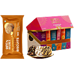 Open Secret Nutty Cookies Assorted Gift Box, 150 g + Un-Junked Butter Biscuits, 40 g Combo (2 Items)