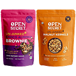 Open Secret Un-Junked Walnut Kernels, 200 g + Un-Junked Choco Almond Brownie, 30 g Combo (2 Items)