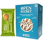 Open Secret White Choco Cashew Nutty Cookies, 75 g + Un-Junked Jeera Biscuits, 40 g Combo (2 Items)
