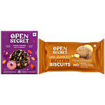 Open Secret Choco Almond Nutty Cookies, 25 g + Un-Junked Butter Biscuits, 40 g Combo (2 Items)