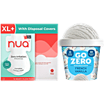 bb Combo Nua Comfort Heavy Flow Pads XL 12 Pcs + Go Zero French Vanilla Ice Cream 100Ml Combo (2 Items)
