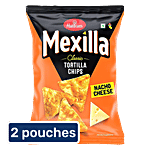 Haldiram's Mexilla Nacho Cheese Classic Tortilla Chips 2x50 g (Multipack)