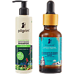 Pilgrim Amazonian Patua Smoothening Shampoo, 200 ml + Advanced Hair Growth Serum, 30 ml Combo (2 Items)