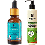 Pilgrim Anti-Dandruff Shampoo, 200 ml + Advanced Hair Growth Serum, 30 ml Combo (2 Items)