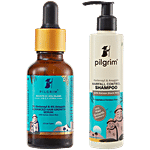 Pilgrim Advanced Hair Growth Serum, 30 ml + Hairfall Control Shampoo, 200 ml Combo (2 Items)