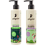 Pilgrim Smoothening Shampoo + Anti-Hairfall Shampoo, 200 ml Each Combo (2 Items)