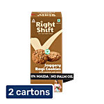Right Shift Jaggery Ragi Cookies With Almond & Seeds - No Palm Oil, 0% Maida 2x100 g (Multipack)