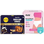 bb Combo Plush High Waist Period Panty M/L 5 pcs + Let’s Try Oats Choco Chip Cookies Combo 2 Items
