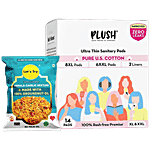 bb Combo Plush Ultra Thin Pads 8XL, 6XXL, 2 Liners + Let’s Try Kerala Garlic Mixture 180g Combo 2 Items