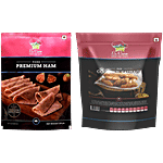 La Carne Pork Premium Ham + Pork Cocktail Sausage, Each 250 g Combo (2 Items)