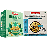 Sattviko Mint Makhana & Foodyoga Pink Salt & Pepper Makhana Snack, Each 40 g Combo (2 Items)
