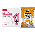 bb Combo Sirona Disposable Panties, 5 pcs, S-M + BRB Pasta Cheese Potato Popped Chips Combo (2 Items)