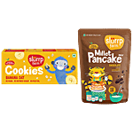 Slurrp Farm Chocolate Millet Pancake Mix, 150 g + Banana Oat Cookies, 88 g Combo (2 items)