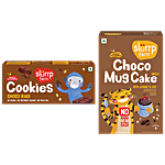 Slurrp Farm Choco Mug Cake Mix With Jowar & Oat 280 g + Choco Ragi Cookies 88 g Combo (2 items)