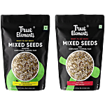 True Elements Roasted Mixed Seeds, 125 g + Raw Mixed Seeds, 150 g Combo 2 Items