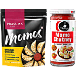 bb Combo Ching's Secret Momo Chutney, 250 g + Prasuma Original Chicken Momos, 24 pcs Combo (2 Items)