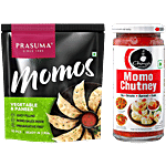 bb Combo Ching's Secret Momo Chutney, 250 g + Prasuma Vegetable & Paneer Momos, 10 pcs Combo (2 Items)