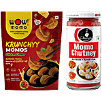 bb Combo Ching's Secret Momo Chutney, 250 g + Wow! Momo Chicken Cheese Momos, 8 pcs Combo (2 Items)