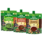 Tata Sampann Dhaniya Pudina + Meethi Imli Khajur + Teekhi Imli Saunth Chutney Dips, 200g Each Combo (3 items)