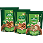 Tata Sampann Premium Walnuts, California Almonds & Cashews Combo, 200 g Each Combo (3 items)