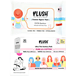 bb Combo Ultra Thin Sanitary Pads With Disposable Pouches & 4 Panty Liners - XL & XXL Combo