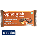 Upnourish by Pluckk Café Mocha 15g Plant Protein Bar 6x50 g (Multipack)