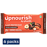Upnourish by Pluckk Cocoa Hazelnut 15g Plant Protein Bar 6x50 g (Multipack)