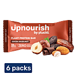 Upnourish by Pluckk Cocoa Hazelnut 15g Plant Protein Bar 6x50 g (Multipack)