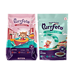 Purrfeto Chicken & Ocean Fish 3 kg + Ocean Platter In Jelly Wet Food For Kitten Combo (2 Items)