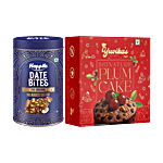bb Combo Yuvika’s Signature Plum Cake, 150 g + Happilo The Original Date Bites, 200 g Combo (2 Items)