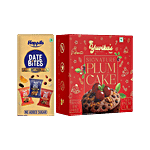 bb Combo Yuvika’s Signature Plum Cake, 150 g + Happilo Date Bites Gift Pack, 60 g Combo (2 Items)