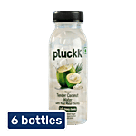 Pluckk Natural Tender Coconut Water With Real Malai Chunks 6x200 ml (Multipack)