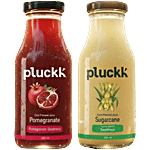 Pluckk Cold Pressed Mixed Berries Juice + Sugarcane Juice, Each 250 ml Combo (2 Items)