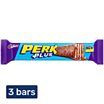 Cadbury Perk Plus Chocolate Coated Wafer Bar 3x40 g (Multipack)
