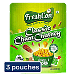 Freshcon Classic Chaat Chutney Steamed Sweet Corn Kernels With Tastemaker 3x220 g (Mulitpack)