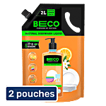 Beco Natural Dishwash Liquid - Orange Citrus Fragrance 2x2 L (Multipack)