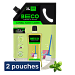 Beco Natural Floor Cleaner Liquid - Basil & Lemongrass Fragrance 2x2 L (Multipack)