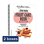 The Baker's Dozen Zero Maida Fruit Cake Rusk 2x100 g (Multipack)